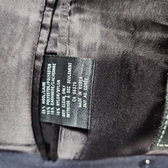 Moores Lanificio Vallombroso 42 tall WOOL AND CASHMERE blue men's long coat - Picture 15 of 15